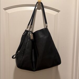Coach Black Leather Shoulder Bag